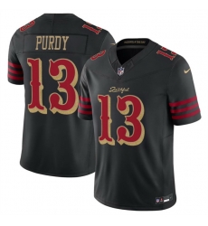 Men San Francisco 49ers 13 Brock Purdy Black 2025 F U S E Rivalries Vapor Limited Stitched Football Jersey