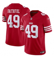 Men San Francisco 49ers 49 Faithful Red 2023 F U S E Vapor Untouchable Limited Stitched Football Jersey Men San Francisco 49ers 49 Faithful Red 2023 F U S E Vapor Untouchable Limited Stitched Football Jersey