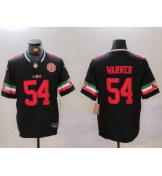 Men San Francisco 49ers 54 Fred Warner Black F U S E Mexico With Gate Bridge Patch Vapor Limited Stitched Football Jersey Men San Francisco 49ers 54 Fred Warner Black F U S E Mexico With Gate Bridge Patch Vapor Limited Stitched Football Jersey
