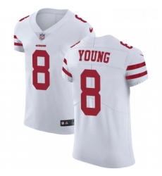 Mens Nike San Francisco 49ers 8 Steve Young White Vapor Untouchable Elite Player NFL Jersey