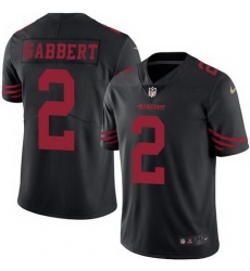 Nike 49ers #2 Blaine Gabbert Black Mens Stitched NFL Limited Rush Jersey Nike 49ers #2 Blaine Gabbert Black Mens Stitched NFL Limited Rush Jersey