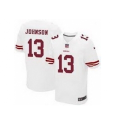 Nike San Francisco 49ers 13 Steve Johnson White Elite NFL Jersey Nike San Francisco 49ers 13 Steve Johnson White Elite NFL Jersey