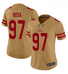 49ers #97 Nick Bosa Gold Women Stitched Football Limited Inverted Legend Jersey 49ers #97 Nick Bosa Gold Women Stitched Football Limited Inverted Legend Jersey
