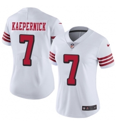 Nike 49ers #7 Colin Kaepernick White Rush Womens Stitched NFL Vapor Untouchable Limited Jersey Nike 49ers #7 Colin Kaepernick White Rush Womens Stitched NFL Vapor Untouchable Limited Jersey