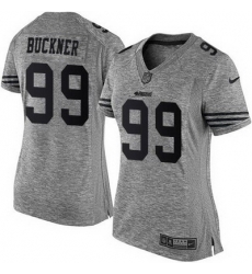 Nike 49ers #99 DeForest Buckner Gray Womens Stitched NFL Limited Gridiron Gray Jersey Nike 49ers #99 DeForest Buckner Gray Womens Stitched NFL Limited Gridiron Gray Jersey