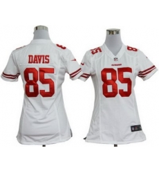 Women Nike NFL San Francisco 49ers 85# Vernon Davis White Jersey Women Nike NFL San Francisco 49ers 85# Vernon Davis White Jersey