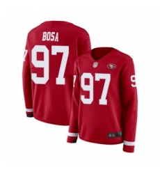 Womens San Francisco 49ers 97 Nick Bosa Limited Red Therma Long Sleeve Football Jersey Womens San Francisco 49ers 97 Nick Bosa Limited Red Therma Long Sleeve Football Jersey