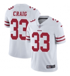 Youth NFL 49ers 33 Roger Craig White Vapor Untouchable Limited Jersey Youth NFL 49ers 33 Roger Craig White Vapor Untouchable Limited Jersey