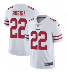Youth Nike San Francisco 49ers 22 Matt Breida White Vapor Untouchable Elite Player NFL Jersey Youth Nike San Francisco 49ers 22 Matt Breida White Vapor Untouchable Elite Player NFL Jersey