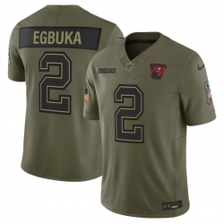 Men Tampa Bay Buccaneers 2 Emeka Egbuka Olive 2025 F U S E  Salute to Service Limited Stitched Football Jersey