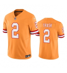 Men Tampa Bay Buccaneers 2 Kyle Trask Orange Throwback Limited Stitched Jersey Men Tampa Bay Buccaneers 2 Kyle Trask Orange Throwback Limited Stitched Jersey