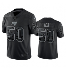 Men Tampa Bay Buccaneers 50 Vita Vea Black Reflective Limited Stitched Jersey Men Tampa Bay Buccaneers 50 Vita Vea Black Reflective Limited Stitched Jersey