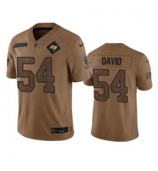 Men Tampa Bay Buccaneers 54 Lavonte David 2023 Brown Salute To Service Limited Stitched Jersey Men Tampa Bay Buccaneers 54 Lavonte David 2023 Brown Salute To Service Limited Stitched Jersey