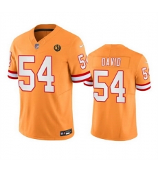 Men Tampa Bay Buccaneers 54 Lavonte David Orange 2023 F U S E Throwback With John Madden Patch Vapor Limited Stitched Football Jersey Men Tampa Bay Buccaneers 54 Lavonte David Orange 2023 F U S E Throwback With John Madden Patch Vapor Limited Stitched Football Jersey