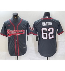 Men Tampa Bay Buccaneers 62 Graham Barton Grey Cool Base Stitched Baseball JerseyS Men Tampa Bay Buccaneers 62 Graham Barton Grey Cool Base Stitched Baseball JerseyS