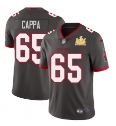Men Tampa Bay Buccaneers 65 Alex Cappa Men Super Bowl LV Champions Patch Nike Pewter Alternate Vapor Limited Jersey Men Tampa Bay Buccaneers 65 Alex Cappa Men Super Bowl LV Champions Patch Nike Pewter Alternate Vapor Limited Jersey