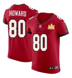 Men Tampa Bay Buccaneers 80 O J Howard Men Super Bowl LV Champions Patch Nike Red Vapor Elite Jersey Men Tampa Bay Buccaneers 80 O J Howard Men Super Bowl LV Champions Patch Nike Red Vapor Elite Jersey