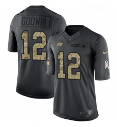 Mens Nike Tampa Bay Buccaneers 12 Chris Godwin Limited Black 2016 Salute to Service NFL Jersey Mens Nike Tampa Bay Buccaneers 12 Chris Godwin Limited Black 2016 Salute to Service NFL Jersey
