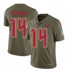 Mens Nike Tampa Bay Buccaneers 14 Ryan Fitzpatrick Limited Olive 2017 Salute to Service NFL Jersey Mens Nike Tampa Bay Buccaneers 14 Ryan Fitzpatrick Limited Olive 2017 Salute to Service NFL Jersey
