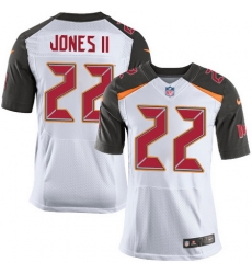 Nike Buccaneers #22 Ronald Jones II White Mens Stitched NFL New Elite Jersey Nike Buccaneers #22 Ronald Jones II White Mens Stitched NFL New Elite Jersey