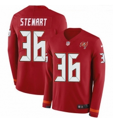 Nike Buccaneers 36 M J Stewart Red Team Color Men Stitched NFL Limited Therma Long Sleeve Jersey Nike Buccaneers 36 M J Stewart Red Team Color Men Stitched NFL Limited Therma Long Sleeve Jersey