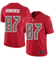 Nike Buccaneers 87 Rob Gronkowski Red Men Stitched NFL Limited Rush Jersey Nike Buccaneers 87 Rob Gronkowski Red Men Stitched NFL Limited Rush Jersey