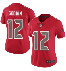 Women Buccaneers 12 Chris Godwin Red Stitched Football Limited Rush Jersey Women Buccaneers 12 Chris Godwin Red Stitched Football Limited Rush Jersey