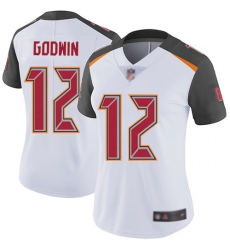 Women Buccaneers 12 Chris Godwin White Stitched Football Vapor Untouchable Limited Jersey Women Buccaneers 12 Chris Godwin White Stitched Football Vapor Untouchable Limited Jersey