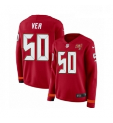 Womens Nike Tampa Bay Buccaneers 50 Vita Vea Limited Red Therma Long Sleeve NFL Jersey Womens Nike Tampa Bay Buccaneers 50 Vita Vea Limited Red Therma Long Sleeve NFL Jersey