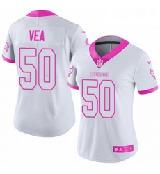 Womens Nike Tampa Bay Buccaneers 50 Vita Vea Limited WhitePink Rush Fashion NFL Jersey Womens Nike Tampa Bay Buccaneers 50 Vita Vea Limited WhitePink Rush Fashion NFL Jersey