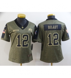 Women's Tampa Bay Buccaneers #12 Tom Brady Nike Olive 2021 Salute To Service Limited Player Jersey Women's Tampa Bay Buccaneers #12 Tom Brady Nike Olive 2021 Salute To Service Limited Player Jersey