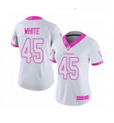Womens Tampa Bay Buccaneers 45 Devin White Limited White Pink Rush Fashion Football Jersey Womens Tampa Bay Buccaneers 45 Devin White Limited White Pink Rush Fashion Football Jersey