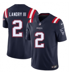 Men New England Patriots 2 Harold Landry III Navy 2025 F U S E  Vapor Limited Stitched Football Jersey