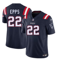 Men New England Patriots 22 Marcus Epps Navy 2025 F U S E  Vapor Limited Stitched Football Jersey