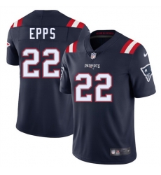Men New England Patriots 22 Marcus Epps Navy 2025 Vapor Limited Stitched Football Jersey