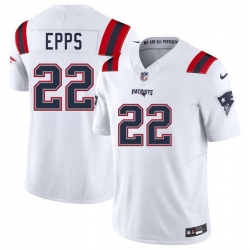 Men New England Patriots 22 Marcus Epps White 2025 F U S E  Vapor Limited Stitched Football Jersey