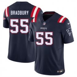 Men New England Patriots 55 Garrett Bradbury Navy 2025 F U S E  Vapor Limited Stitched Football Jersey
