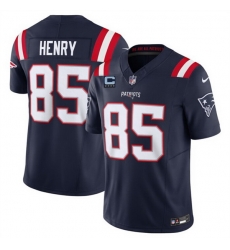 Men New England Patriots 85 Hunter Henry Navy 2025 F U S E  With 4 Star C Patch Vapor Limited Stitched Football Jersey