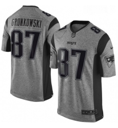 Mens Nike New England Patriots 87 Rob Gronkowski Limited Gray Gridiron NFL Jersey Mens Nike New England Patriots 87 Rob Gronkowski Limited Gray Gridiron NFL Jersey