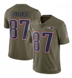 Youth Nike New England Patriots 87 Rob Gronkowski Limited Olive 2017 Salute to Service NFL Jersey Youth Nike New England Patriots 87 Rob Gronkowski Limited Olive 2017 Salute to Service NFL Jersey