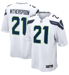 Men Nike Seattle Seahawks #21 Devon Witherspoon White F U S E Stitched Jersey