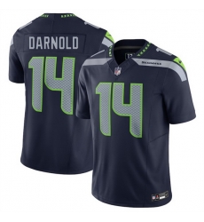 Men Seattle Seahawks 14 Sam Darnold Navy 2024 F U S E Vapor Limited Stitched Football Jersey