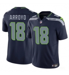 Men Seattle Seahawks 18 Elijah Arroyo Navy 2025 Draft F U S E Vapor Limited Stitched Football Jersey