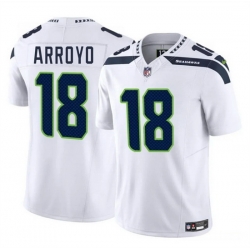 Men Seattle Seahawks 18 Elijah Arroyo White 2025 Draft F U S E  Vapor Limited Stitched Football Jersey