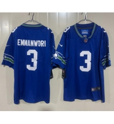 Men Seattle Seahawks 3 Nick Emmanwori Blue 2025 F U S E Vapor Untouchable Limited Stitched Football Jersey Men Seattle Seahawks 3 Nick Emmanwori Blue 2025 F U S E Vapor Untouchable Limited Stitched Football Jersey