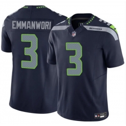 Men Seattle Seahawks 3 Nick Emmanwori Navy 2025 F U S E  Vapor Untouchable Limited Stitched Football Jersey