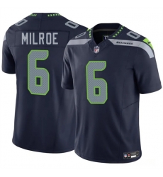 Men Seattle Seahawks 6 Jalen Milroe Navy 2025 Draft F U S E Vapor Untouchable Limited Stitched Football Jersey Men Seattle Seahawks 6 Jalen Milroe Navy 2025 Draft F U S E Vapor Untouchable Limited Stitched Football Jersey