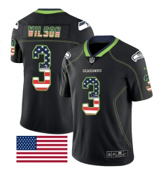 Nike Seahawks #3 Russell Wilson Black Mens Stitched NFL Limited Rush USA Flag Jersey Nike Seahawks #3 Russell Wilson Black Mens Stitched NFL Limited Rush USA Flag Jersey