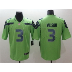 Nike Seahawks 3 Russell Wilson Green Vapor Untouchable Limited Jersey