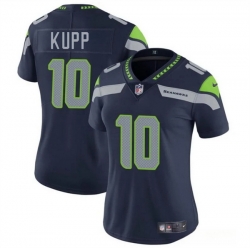 Women Seattle Seahawks 10 Cooper Kupp Navy 2025 Vapor Limited Stitched Football Jersey